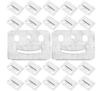 Healeved 100 Pezzi Fibbie Appese Zincate per Pannelli Murali, Staffe Sospese Resistenti Clip per Fissaggio Parete, Adatte per Montaggio Pannelli Bamboo e Legno Fai da Te