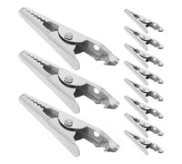 Healeved 100 Pezzi Morsetti a Coccodrillo Mini in Metallo 35 CM Morsetto a Molla Multifunzione per Artigianato Segnaletica e Test Elettrici Clip Piccole e Resistenti per Uso Ufficio e