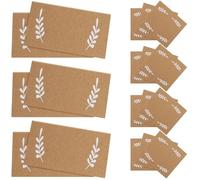 Healeved 100 Pezzi Segnaposto Pieghevoli in Carta Kraft per Matrimonio e Feste, Cartellini Riservati per Tavoli, Biglietti da Visita da Tavolo Vuoti per Decorazione Eventi