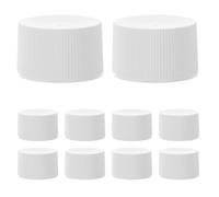 Healeved 100 tappi riutilizzabili per dispenser da bagno, in plastica bianca, con filettatura fine, per tubetti di dentifricio, per bottigliette da spremere, tappi a vite per svuotamento, coperture
