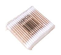 Healeved 100pezzi Cotton Swabs in Wooden Double-ended Design Safe for Face and Body Use Wooden Sticks Resist Breaking Providing Comfortable Handling Included