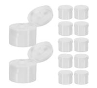 Healeved 100pezzi Tappi Flip Top in Plastica Coperchi di Ricambio per Flaconi di Shampoo Lozione e Gel Doccia di Perdite e Resistenti per Contenitori di Sapone e Cura della Casa