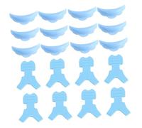 Healeved 10paia Eyelash Perming Pads with Y-shape Brushes for Curling Reusable and Easy to Clean for All Eye Shapes