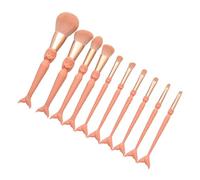 Healeved 10pezzi Pennelli Da Trucco Multifunzionali Per Viso e Occhi Kit Cosmetico Con Manico Arancione e Setole Morbide Per Trucco Naturale e Sensibile Come Per Donne e Ragazze
