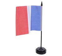 Healeved 10pezzi Vessillo Da Scrivania Francia Con Base Stabile Mini Bandiera Da Tavolo Elegante Decorazioni Per Scrivania Da Ufficio e Conferenze Bandiera Francese Piccola