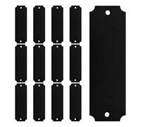 Healeved 12 Etichette Vuote in Acciaio Inossidabile Nero Viti, Targhette per Incisione Personalizzabile, Resistenti alle Intemperie, per Animali Domestici, Gioielli e Identificazione