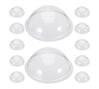 Healeved 12 Pezzi Cupola Emisferica in PVC per Globo di Neve Fai-da-Te, Resistente e Elegante, per Decorazioni Natalizie del Villaggio e Progetti Artigianali