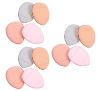 Healeved 12 Pezzi Mini Spugnette Fondotinta in Materiale Idrofilo Non Lattice, Morbide e Leggere per Trucco Viso, Strumenti Comodi per Make Up di Donne e Ragazze Colore Colore Casuale