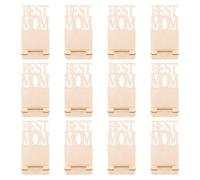 Healeved 12 Pezzi Supporto per Cellulare in Legno Decorativo da Scrivania, Facile da Montare, Base Creativa per Telefono come Regalo Originale la Festa della Mamma