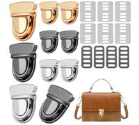 Healeved 12 Set Fibbie in Ferro per Borse, Chiusure Eleganti e Versatili per Fai da Te e Professionisti, Accessori Durevoli per Realizzazione Borse