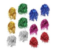 Healeved 12pezzi Parrucche Lucide di Lamina Parrucche per Costumi e Travestimenti per Feste da Cheerleader Filo di Orpello per Halloween e Eventi Tema