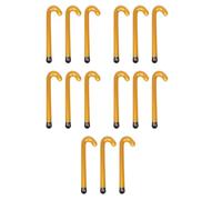 Healeved 15 Pezzi Bastone da Passeggio Gonfiabile in Pvc Oro, Accessorio | Impugnatura Ergonomica, Supporto Stabile, Presa Confortevole, per Costumi e Feste, Giocattolo Leggero
