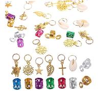 Healeved 150pezzi Accessori per Dreadlock Decorazioni per Dreadlock Gioielli per Capelli Assortiti Perline per Ciondolo per Accessori per Capelli da Donna