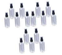 Healeved 15pezzi Bottiglie Spray Ricaricabili Contenitori Per Liquidi Trasparenti Con Pompa Nera Impermeabili e Portatili Per Viaggi e Uso Quotidiano