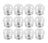 Healeved 16 Pezzi Globi Riutilizzabili Trasparenti con Tappo a Vite 4 Pollici 150ml in Plastica e Lega di Alluminio per Decorazioni Fai da Te e Arredamento Casa