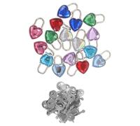 Healeved 16pezzi Luccetto a Forma di Cuore con Strass e Chiave per Baule, Diario, Portagioie, Borsa, Armadietto, Cassetta delle Lettere Colore Casuale