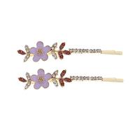 Healeved 1paio Fermagli Per Con Design Fiore Strass Di Accessori Eleganti Per Acconciature Perfetti Per Cerimonie Sposi e Occasioni Speciali