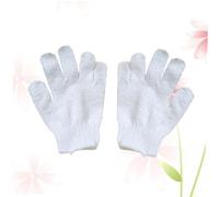 Healeved 1paio Guanto Scrub Esfoliante Cinque Dita Per Bagno e Doccia Guanto Bianco Lavabile e Facile Indossare Per e Donne Per Sauna e Trattamenti