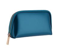 Healeved 1pezzi Borsa Da Viaggio Pvc Pochette Cosmetica Per Toeletta e Makeup Colore Blu Piumato Leggera e Portatile Perfetta Per Donne e Ragazze