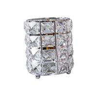 Healeved 1pezzi Contenitore Rotondo Per Pennelli Da Makeup Organizer Da Scrivania Multifunzionale Per Ufficio Cucina e Bagno Colore Argento