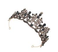 Healeved 1pezzi Corona Nuziale Barocca Tiara per Compleanno Sposa Decorativa Copricapo Fangle Design Elegante e Raffinato
