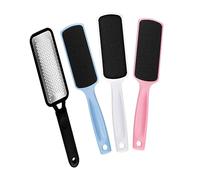 Healeved 1pezzi Strumento Esfoliante Per Piedi Con Raspino Acciaio Inossidabile Nero e Raspini Vetrata Bifacciali Bianco Rosa Azzurro Per Pedicure Professionale e Domestica Rimozione Calli