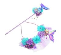 Healeved 1set Accessori Per Festa Con Coroncina e Bacchetta Sirena Design Unico Per Eventi e Celebrazioni Per Ragazze e Parate