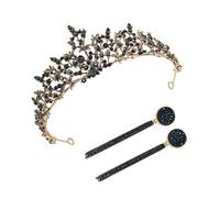 Healeved 1set Coroncine Da Sposa Barocche Stile Retrò Con Orecchini Coordinati Accessorio Chic Per Cerimonie Feste e Matrimonio Elegante e Facile Da Indossare