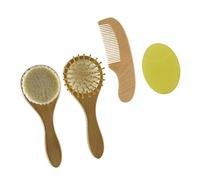 Healeved 1set Spazzola e Pettine Per Bagno Ragazzo Ragazza Spazzola Lana Morbida e Sicura Per Capelluto Del Ragazzo Ragazza Con Manico Ottimizza La Crescita Dei e Comfort Durante Bagno