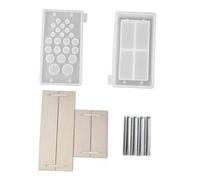 Healeved 1set Stampo Silicone Per Porta Pennelli e Make-up Box Mold Flessibile e Riutilizzabile Per Creazioni Fai Te Con Accessori Inclusi e Design Facile Da Pulire