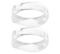 Healeved 2 bracciali trasparenti: bracciale rigido da donna in acrilico - bracciale spesso trasparente con geometria irregolare, gioiello di tendenza per feste, outfit e accessori di abbigliamento
