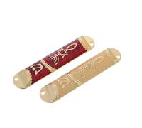 Healeved 2 Custodie Mezuzah in Metallo Rosso e Oro Pergamena Decorativa, Protezione Spirituale per Ingresso e Camera da Letto, Simbolo Tradizionale Ebraico per Benedizione Casa e
