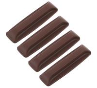 Healeved 2 Paia Maniglie Autoadesive in Plastica per Mobili Porte Scorrevoli Frigoriferi e Armadietti Montaggio senza Fori Adesione Forte Colore Marrone Scuro per Cucina Bagno e