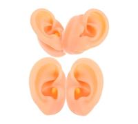 Healeved 2 Paia Riproduzione Orecchio Silicone Flessibile Sinistro e Destro per Pratica Piercing Esposizione Gioielli e Addestramento Anatomia Parti Corpo Silicone Realistiche