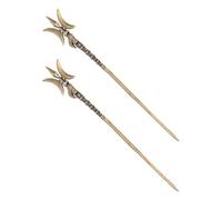 Healeved 2 Pezzi Bacchette per Chioma Stile Antico in Rame a Forma di Alabarda, Leggere e Sicure, Accessori Vintage per Cosplay e Feste a Tema