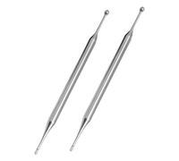 Healeved 2 Pezzi Bastoncino Per Agopuntura Strumenti Di Riflessologia Strumento Di Massaggio Del Punto Di Pressione Strumento Di Massaggio Del Punto Di Innesco Argento Acciaio Inossidabile