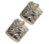 Healeved 2 pezzi Decorative Sachet Pendant Small Engraved DIY Aroma Diffuser Charm For Keyrings Bags Wind Chimes Retro Style Accessory