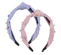 Healeved 2 Pezzi Di Cerchietto Con Nodo Per Ragazze Cerchietto Largo Per Finto Elegante Accessori Per Intrecciati Per Compleanno Anniversario Festa Della