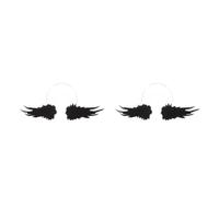 Healeved 2 Pezzi Fascia per Chioma Donna Decorazione Angelica e Nera, Leggera e Comoda, Accessorio per Cosplay e Costume Halloween Femminile