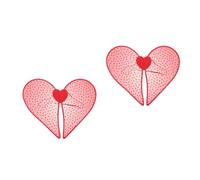 Healeved 2 Pezzi Forma di Cuore Rosse per Donna con Cinturini Elastici, da Cupido in Feltro e Garza per Decorazioni di San e Costumi per Feste Romantiche
