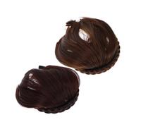 Healeved 2 Pezzi Francese Con Frangia Bangs Frangia i Parrucche Anteriori Sintetiche Falsa Porci Finti Filato Ad Temperatura in Fibra Chimica