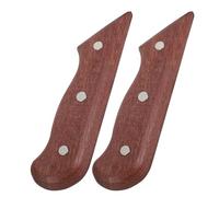 Healeved 2 Pezzi Manico in Legno per Coltello da Cucina Ergonomico Ricambio Robusto per Utensili da Cucina Impugnatura Sostitutiva per Taglierino Sashimi Maniglie Resistenti per Riparazione