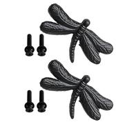 Healeved 2 Pezzi Maniglie in Ferro Forma di Libellula Pomelli Decorativi Vintage Robusti per Ante Armadio Maniglie Sostitutive per Mobili da Camera e Guardaroba