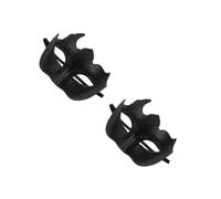 Healeved 2 Pezzi Maschera Veneziana Metà Volto Nera per Donna e Uomo, | Stile Steampunk, Riutilizzabile e Confortevole, Decorazione per Sfilate e Feste, Pittura Intricata Sul Volto
