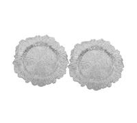 Healeved 2 Pezzi Piatti di Ricarica in Plastica Stile Vintage Americano Irregolari per Matrimonio e Feste Decorativi e Resistenti per Tavole Eleganti e Eventi Speciali