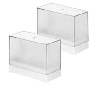 Healeved 2 Pezzi Porta Punte Fresa Unghie in Plastica Bianca 10 Fori, Organizer per Nail Drill Bit Facile da Usare, Custodia per Nail Training e Uso Personale