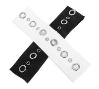 Healeved 2 Pezzi Punk Hairband per degli occhiali vuoti Punk Rocker Headband Eyelets Elastic Elashy Hair Band fasce per occhielli Grommet tessuto