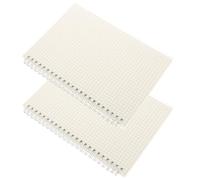 Healeved 2 Pezzi Quaderno a Quadretti Spirale A5, Graph Paper Notebook, Carta Bianca, per Matematica e Ingegneria, per Scuola, Lavoro e Scrittura Creativa