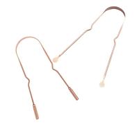 Healeved 2 Pezzi raschietto per lingua portatili tongue scraper strenna raschietto per adulti raschiatori strumenti per la pulizia della lingua raschietto per la pulizia della lingua rame