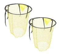 Healeved 2 Pezzi Rete da Calcio in Nailon Giallo per Allenamento Giovanile, Bersaglio Multifunzionale per Migliorare la Tecnica nel Calcio, per Esercizi di Precisione